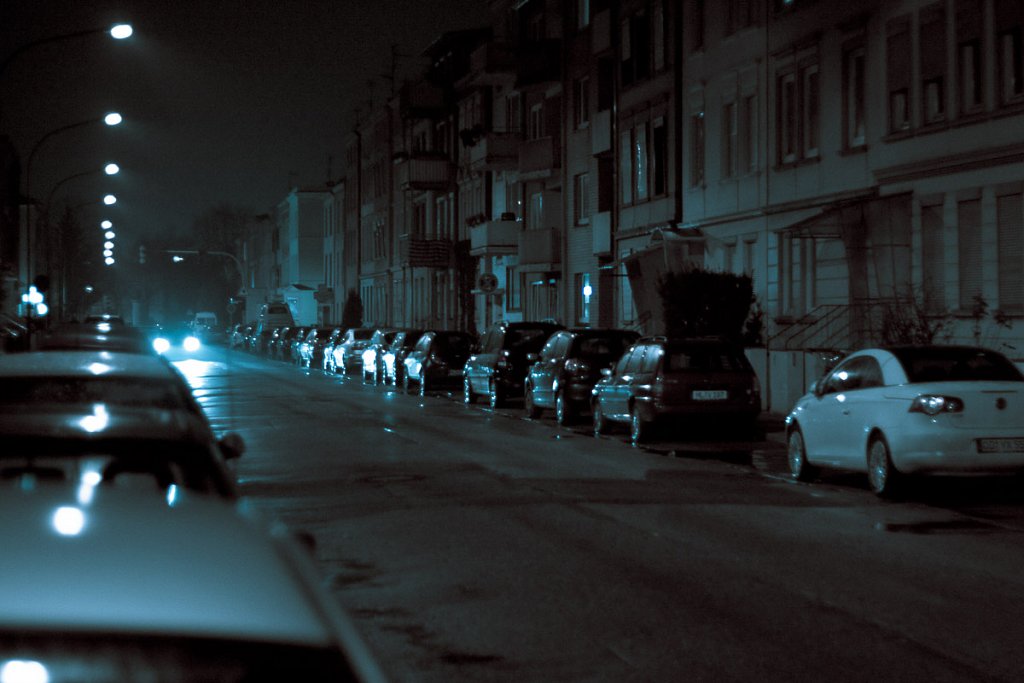 Nachts auf der Straße